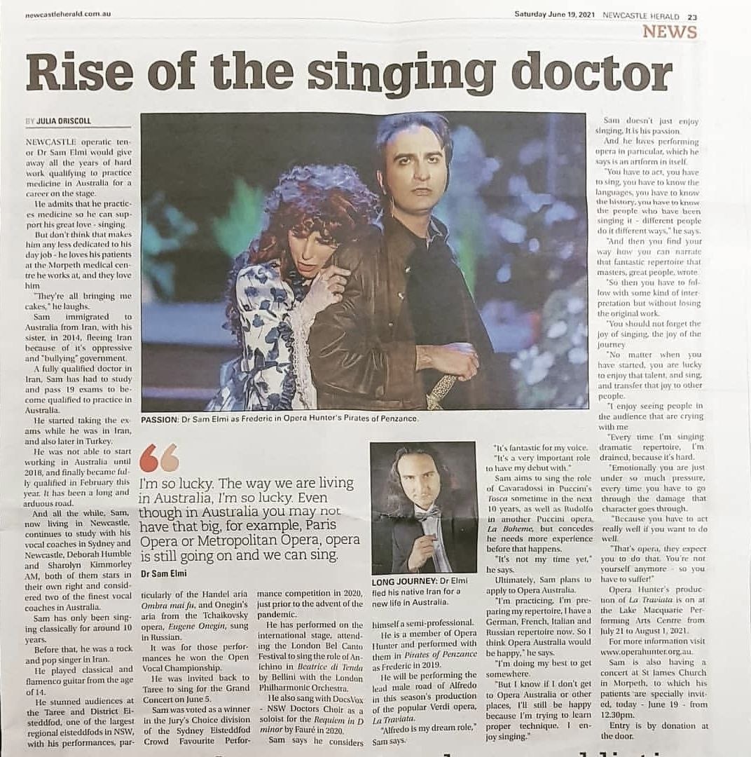 Newcastle Herald feature on Sam Elmi